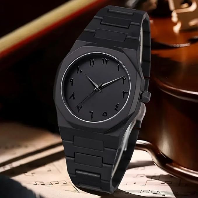 Black Arabic Numeral Watch